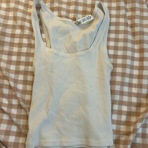 SKIMS White Ribbed Scoop Tank
